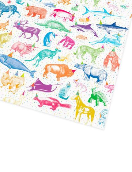 OHH DEER PARTY ANIMALS FLAT GIFT WRAP