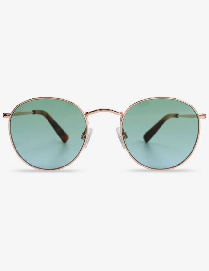 MESSY WEEKEND LENNON SUNGLASSES ROSE GOLD GREEN