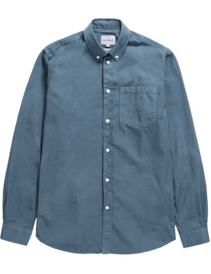 NORSE PROJECTS ANTON LIGHT TWILL SHIRT STEEL BLUE