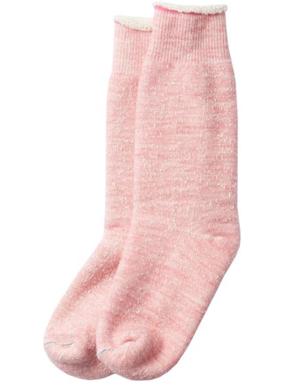 ROTOTO DOUBLE FACE CREW SOCKS R1001 LIGHT PINK
