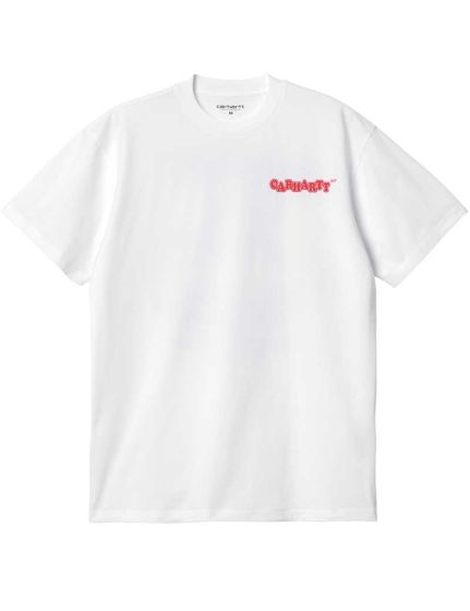 CARHARTT WIP FAST FOOD SHORT SLEEVE T-SHIRT WHITE RED
