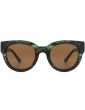 A.KJAERBEDE LILLY SUNGLASSES GREEN MARBLE TRANSPARENT