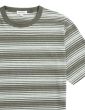 NORSE PROJECTS JOHANNES SPACED STRIPE T-SHIRT SEDIMENT GREEN