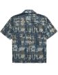 NORSE PROJECTS MADS RELAXED PRINT SHORT SLEEVE SHIRT STEEL BLUE