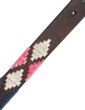 IBEX OF ENGLAND PATTERNED BELT PINK NAVY WHITE