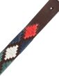 IBEX OF ENGLAND PATTERNED BELT RED GREEN NAVY