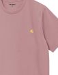 CARHARTT WIP CHASE SHORT SLEEVE T-SHIRT GLASSY PINK GOLD