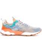 FLOWER MOUNTAIN YAMANO 3 SUEDE NYLON TRAINERS TAUPE LIGHT AZURE