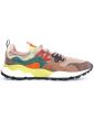 FLOWER MOUNTAIN YAMANO 3 SUEDE NYLON TRAINERS BROWN GREEN PASTEL