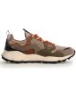 FLOWER MOUNTAIN YAMANO 3 SUEDE KNITTED MESH TRAINERS SAND MILITARY