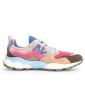 FLOWER MOUNTAIN YAMANO 3 SUEDE NYLON TRAINERS PINK MULTI